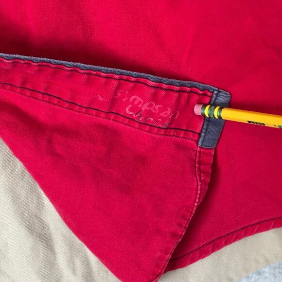 Vintage Washed Cottons Men's 90s Red Blue Khaki Button Down Long Sleeve XL - Picture 6 of 9